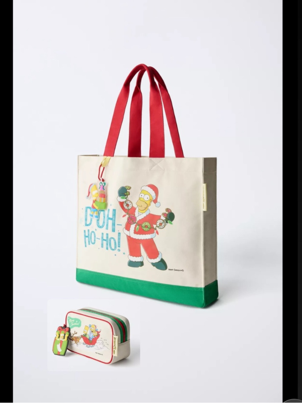 THE SIMPSONS ™ MATT GROENING SHOPPER BAG w/TOILETRY BAG SET